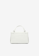 Zanellato Small Postina Hammered Leather Top Handle Bag White POSTINA DAILY GIORNO S0680100050000Z1190_82742