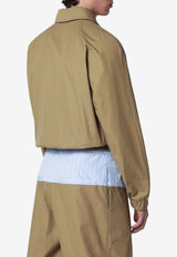 Dries Van Noten Zip-Up Bomber Jacket Beige 205083103/S_DRVNO-102