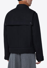 Dries Van Noten Short Wool Coat Midnight Blue 205682215/R_DRVNO-511