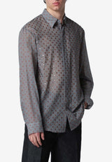 Dries Van Noten Sequin-Embellished Shirt Gray 207163109/S_DRVNO-510