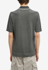 C.P. Company Logo Print Polo T-shirt Gray 20CMKN204A110646S_GUNMETAL