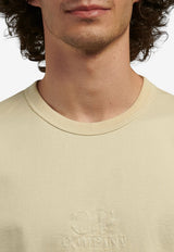 C.P. Company Embroidered Logo T-shirt Cream 20CMTS120A110580W_CREAM