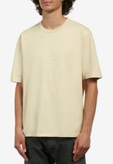 C.P. Company Embroidered Logo T-shirt Cream 20CMTS120A110580W_CREAM