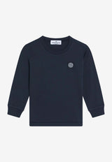 Stone Island Junior Boys Compass Patch Sweatshirt Navy 2100003S0047/R_STONE-V0020