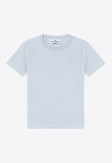 Stone Island Junior Boys Embroidered Logo T-shirt Light Blue 2100007-BS0050/Q_STONE-V0041