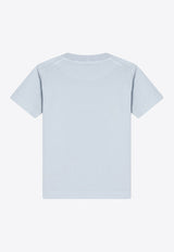 Stone Island Junior Boys Embroidered Logo T-shirt Light Blue 2100007S0050/Q_STONE-V0041