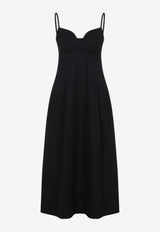 Bustier-Cut Midi Dress
