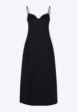 Bustier-Cut Midi Dress