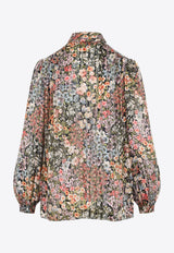 Floral Print Silk Blouse