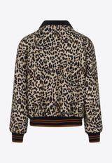 Leopard Print Bomber Jacket