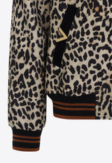Leopard Print Bomber Jacket