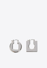 Rond Carré Asymmetrical Earrings