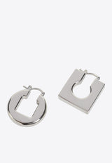 Rond Carré Asymmetrical Earrings