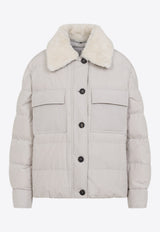 Shearling-Collar Down Jacket