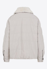Shearling-Collar Down Jacket