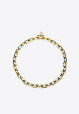 Enamel C Link Necklace