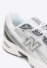 740 Low-Top Sneakers in White, Gray and Metallic