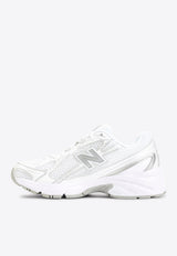 740 Low-Top Sneakers in White, Silver Metallic and Reflection