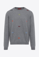 Cashmere Crewneck Logo Sweater