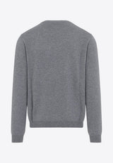 Cashmere Crewneck Logo Sweater