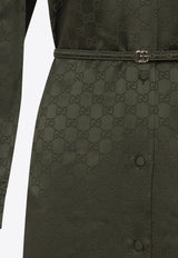 GG-Jacquard Midi Shirt Dress