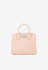 Salvatore Ferragamo Small Studio Box Top Handle Bag in Leather 211424 ST BOX MINI 768897 NYLUND PINK