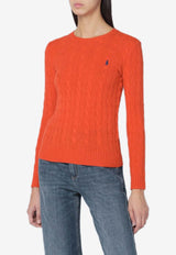 Polo Ralph Lauren Cable Knit Logo Sweater Orange 211971865010WO/R_POLOR-AO