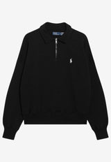 Polo Ralph Lauren Half-Zip Pony Sweatshirt Black 211B18686002CO/S_POLOR-BLK