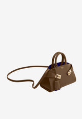 Ferragamo XS Hug Bi-Color Top Handle Bag Brown 215975 HUG MINI 781703 CLAY