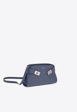 Ferragamo Mini Hug East/West Leather Crossbody Bag Graphite 218964 HUG CB E/W 785117 GRAPHITE