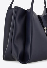 Ferragamo Large Gancini Leather Tote Bag Navy 219804 TOTE M 785176 NEW NAVY