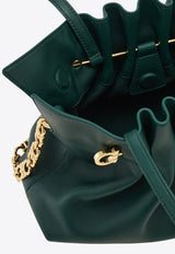 Ferragamo Small Leather Soft Shoulder Bag Moss 219959 SOFT SH S 785053 MOSS