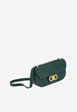 Ferragamo Double Gancini Leather East-West Bag Moss 21A073 DOUBLE G E/W 784612 MOSS