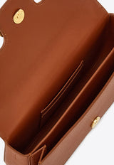 Ferragamo Double Gancini Leather East-West Bag Cognac 21A073 DOUBLE G E/W 784613 NEW COGNAC