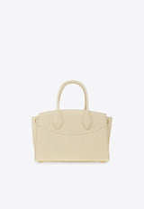 Ferragamo Medium Studio North-West Leather Top Handle Bag Cream 21A112 ST SOFT S NW 786170 MASCARPONE