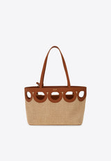 Ferragamo Medium Gancini Outline Woven-Raffia Tote Bag Beige 21A206 TT GANCIO S 783832 IVORY
