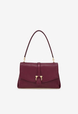 Ferragamo Small Mia Calf Leather Shoulder Bag Plum 21A471 TH M 791194 PLUM