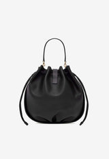 Ferragamo Hug Calf Leather Bucket Bag Black 21A549 HUG DS 790559 NERO