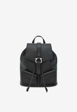 Ferragamo Gancini Calf Leather Backpack Black 21A557 BACKPACK 791119 NERO