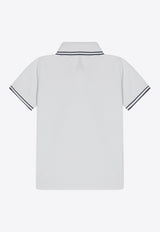 Stone Island Junior Boys Logo Patch Polo T-shirt White 2200001-CS0018/Q_STONE-V1001