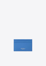Ferragamo Gancini Plaque Leather Cardholder Blue 220007 201 785195 BLEUET