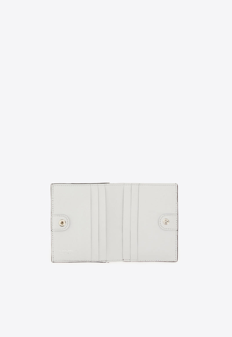 Salvatore Ferragamo Bi-Fold Ombre French Wallet in Calf Leather Monochrome 220434 FRENCH 763171 OPTIC WHITE