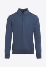 Long-Sleeved Zip Polo
