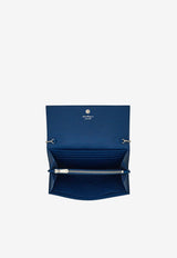 Salvatore Ferragamo Gancini Wallet with Chain Teal 220636 WOC 779470 TEAL BLUE