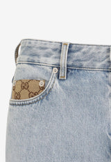 Straight-Leg Jeans with Logo Pocket Insert