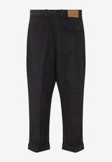 Carrot Corduroy Cropped Pants