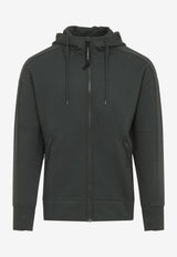 Open Zip-Up Hooded Sweatshirt