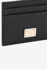 Logo-Plaque Leather Cardholder