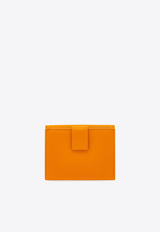 Ferragamo Gancini Grained Leather Compact Wallet Orange 220961 PORTAFOGLIO 785778 TUMERIC