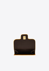 Ferragamo Gancini Grained Leather Compact Wallet Orange 220961 PORTAFOGLIO 785778 TUMERIC